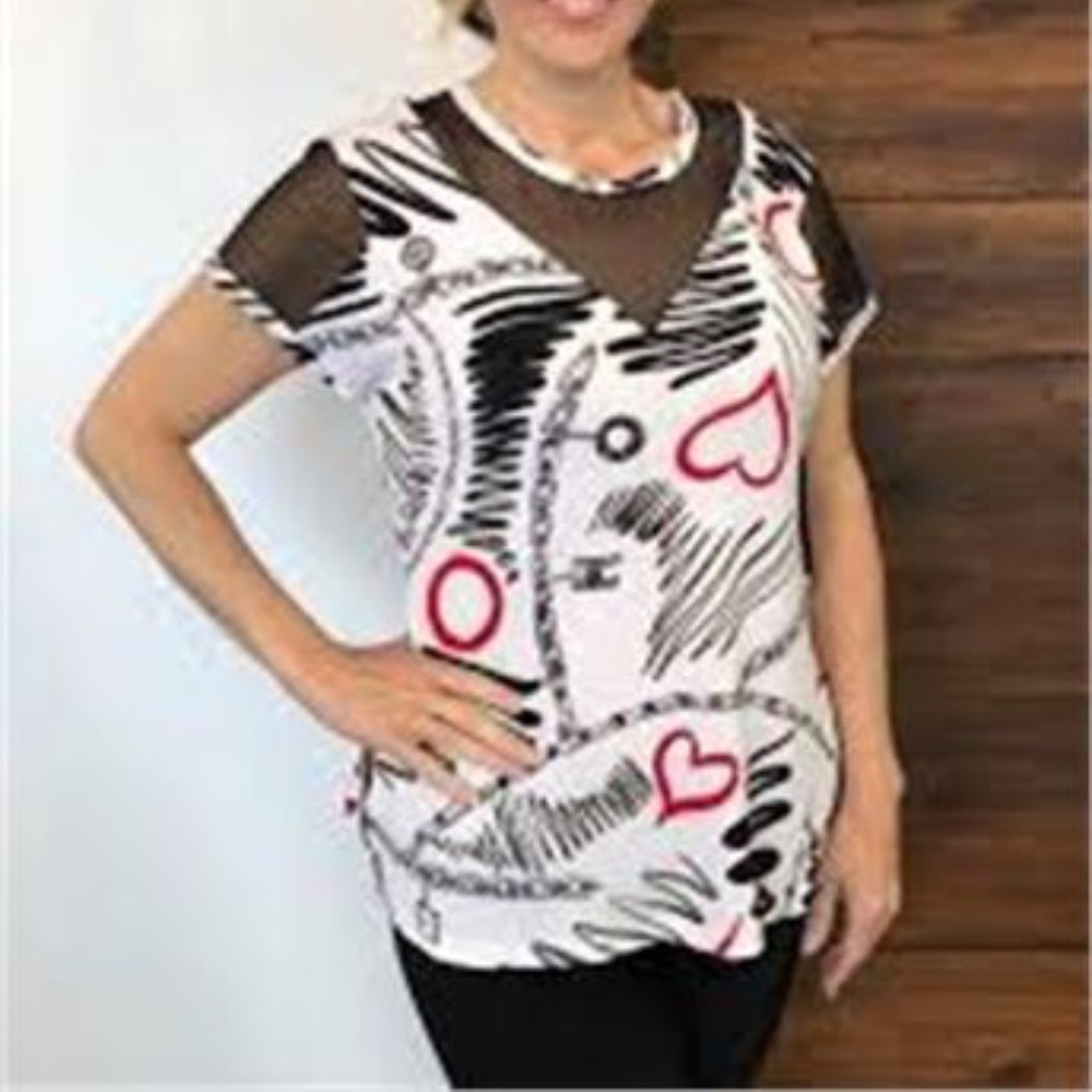 ARTEX POLY SPANDEX PRINTED SHIRT M
